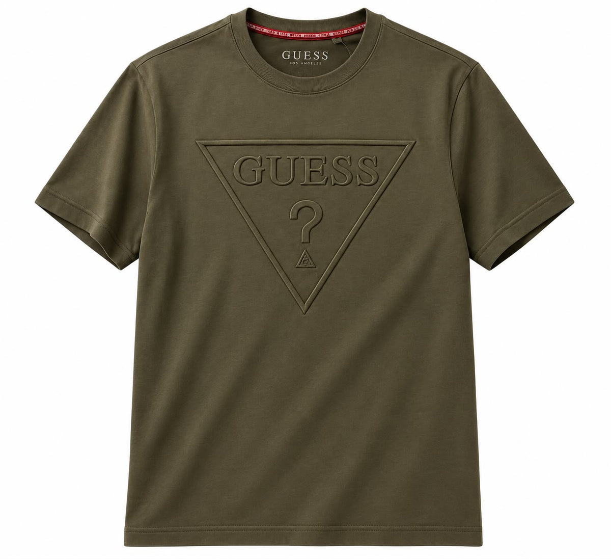 Camiseta GUESS verde oliva con logo