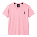 Camiseta rosa U.S. POLO ASSN. con cuello de pico