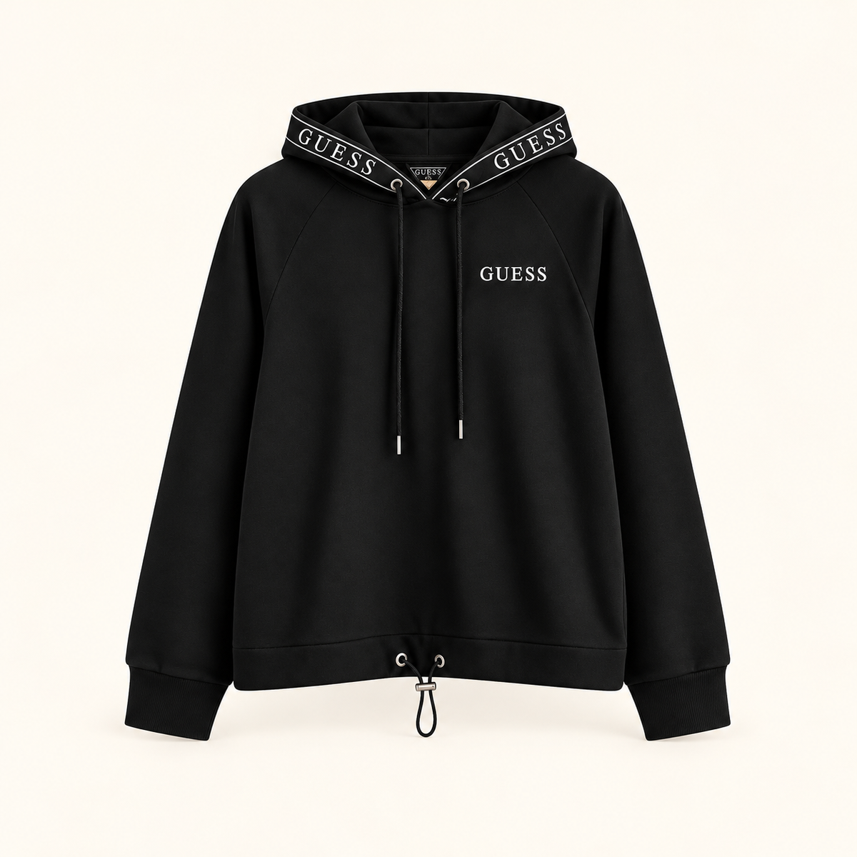 Sudadera GUESS negra con capucha