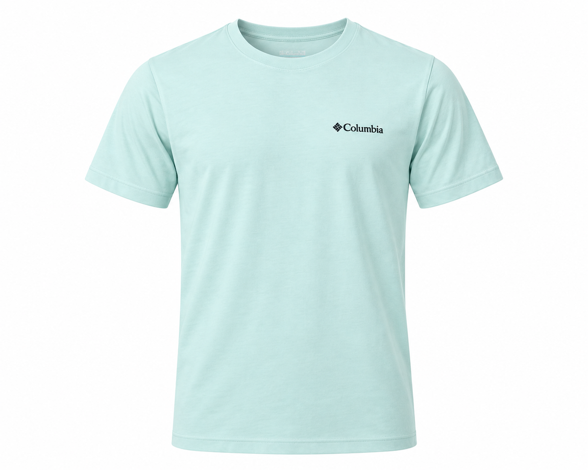 Camiseta COLUMBIA verde claro de hombre