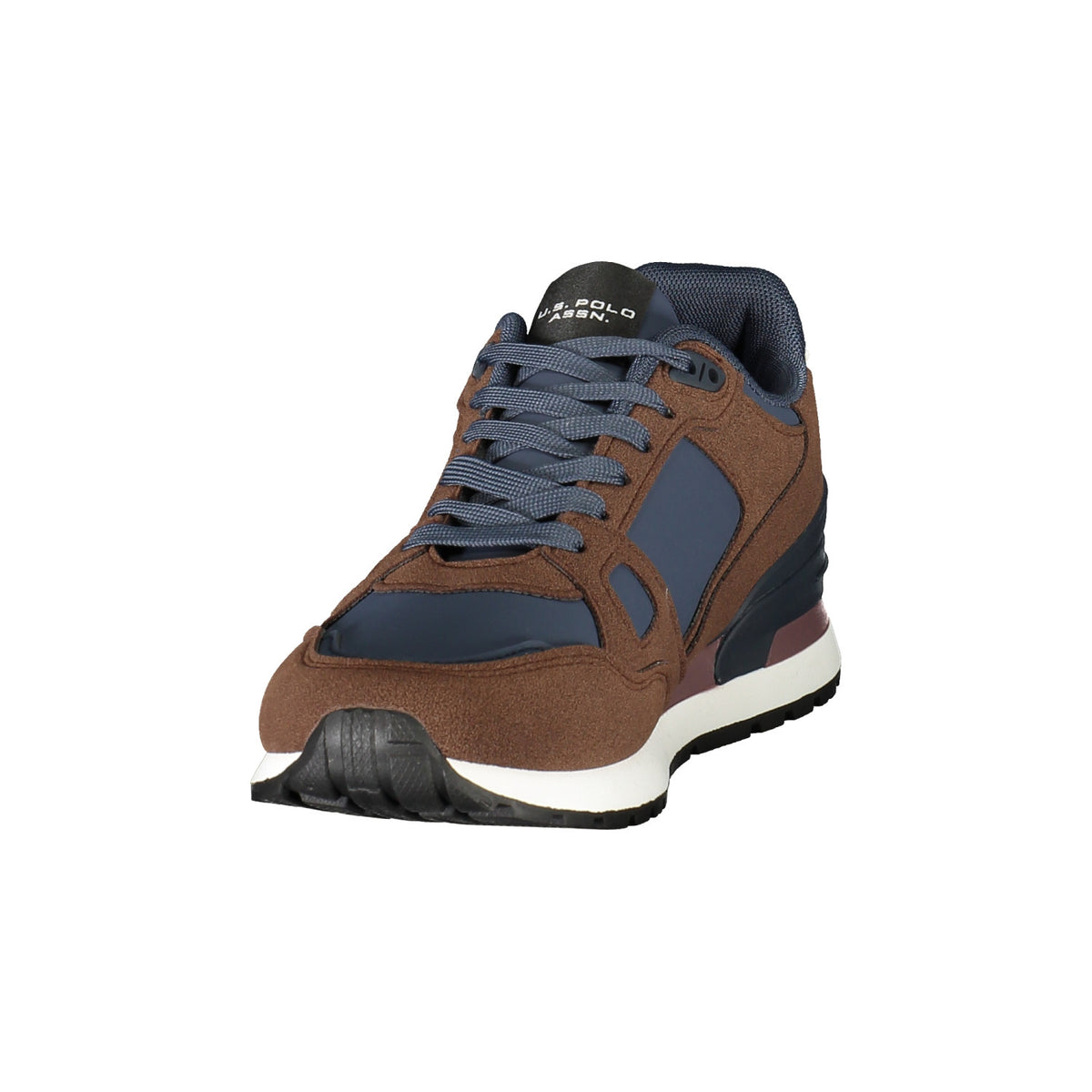 U.S. POLO ASSN. – Zapatillas marrones con detalles azul marino