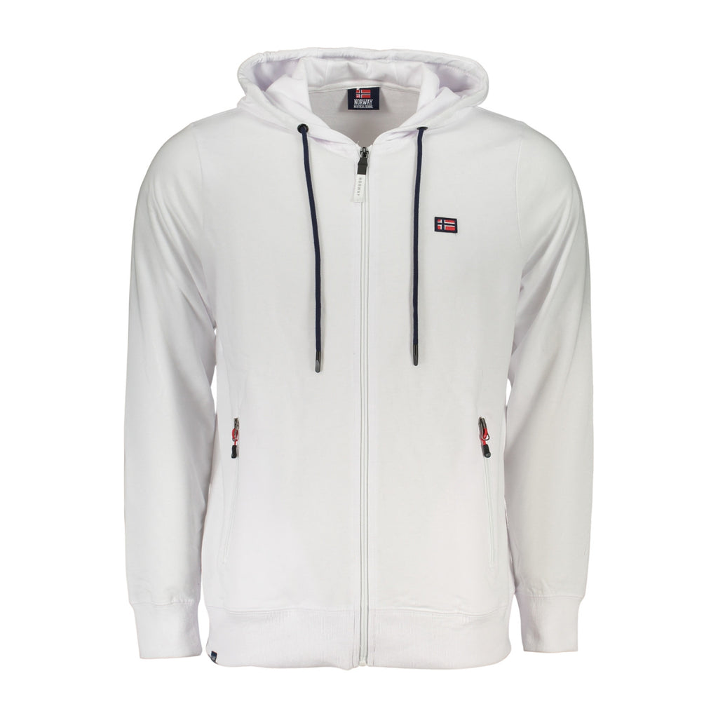 NORWAY – Sudadera blanca con capucha y cremallera