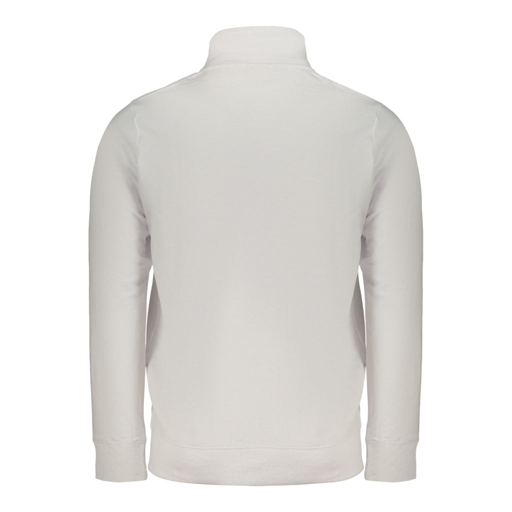 NORWAY – Sudadera blanca con cuello alto y cremallera
