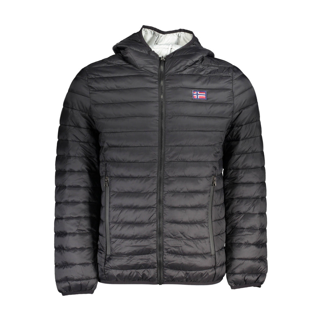 NORWAY – Chaqueta acolchada negra con capucha