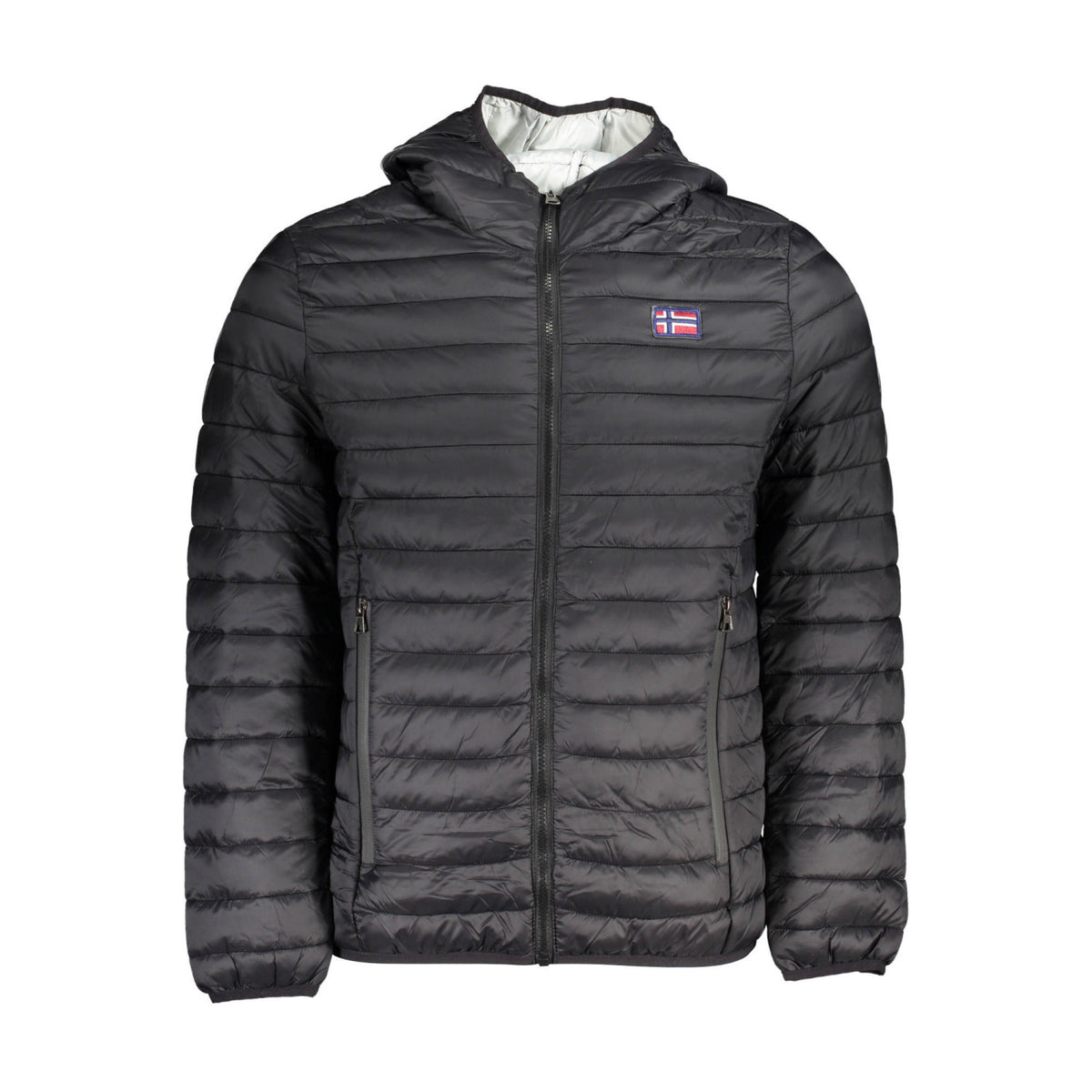 NORWAY – Chaqueta acolchada negra con capucha