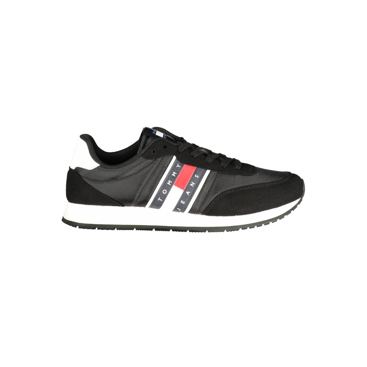 TOMMY HILFIGER – Zapatillas negras con franja tricolor