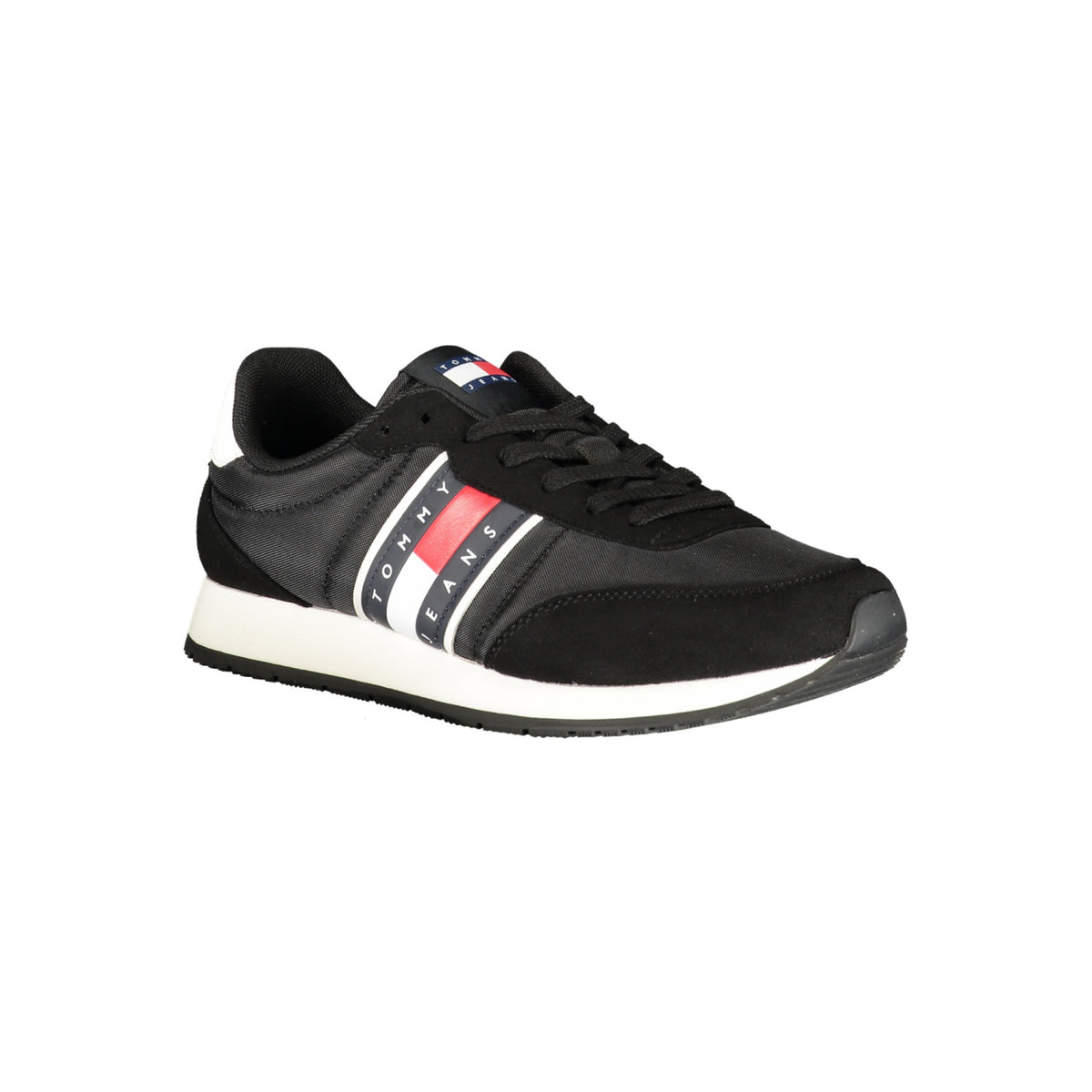 TOMMY HILFIGER – Zapatillas negras con franja tricolor
