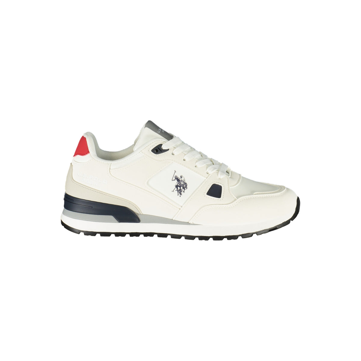 U.S. POLO ASSN. – Zapatillas blancas con detalles rojos