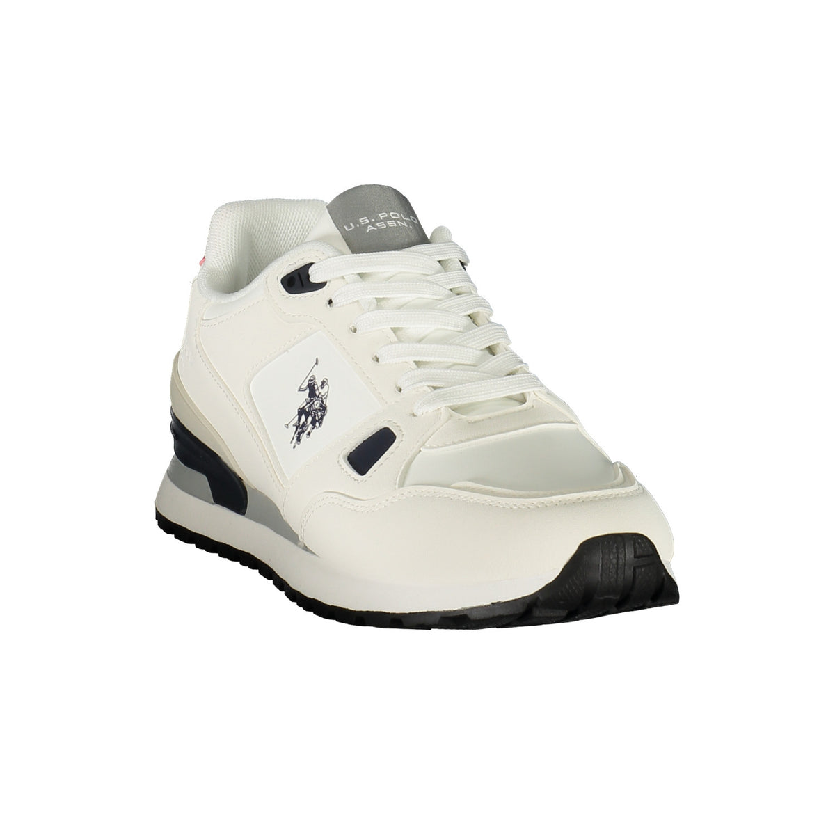 U.S. POLO ASSN. – Zapatillas blancas con detalles rojos
